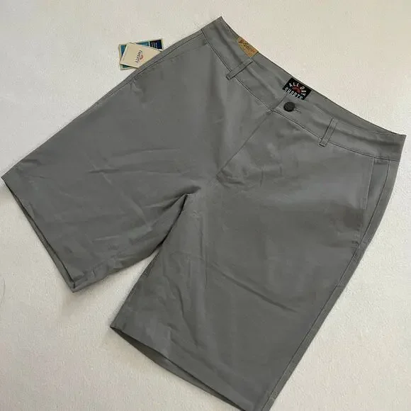NWT Faherty Men Belt Loop All Day Shorts Chino Hybrid Ice Gray MSC0012 32 X 9